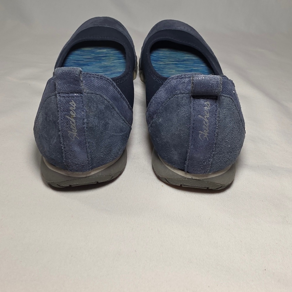 Skechers Fit EZ Relaxed Fit Womens Shoes Blue Slip On Flat Size 8.5 SN49225 - Picture 3 of 9